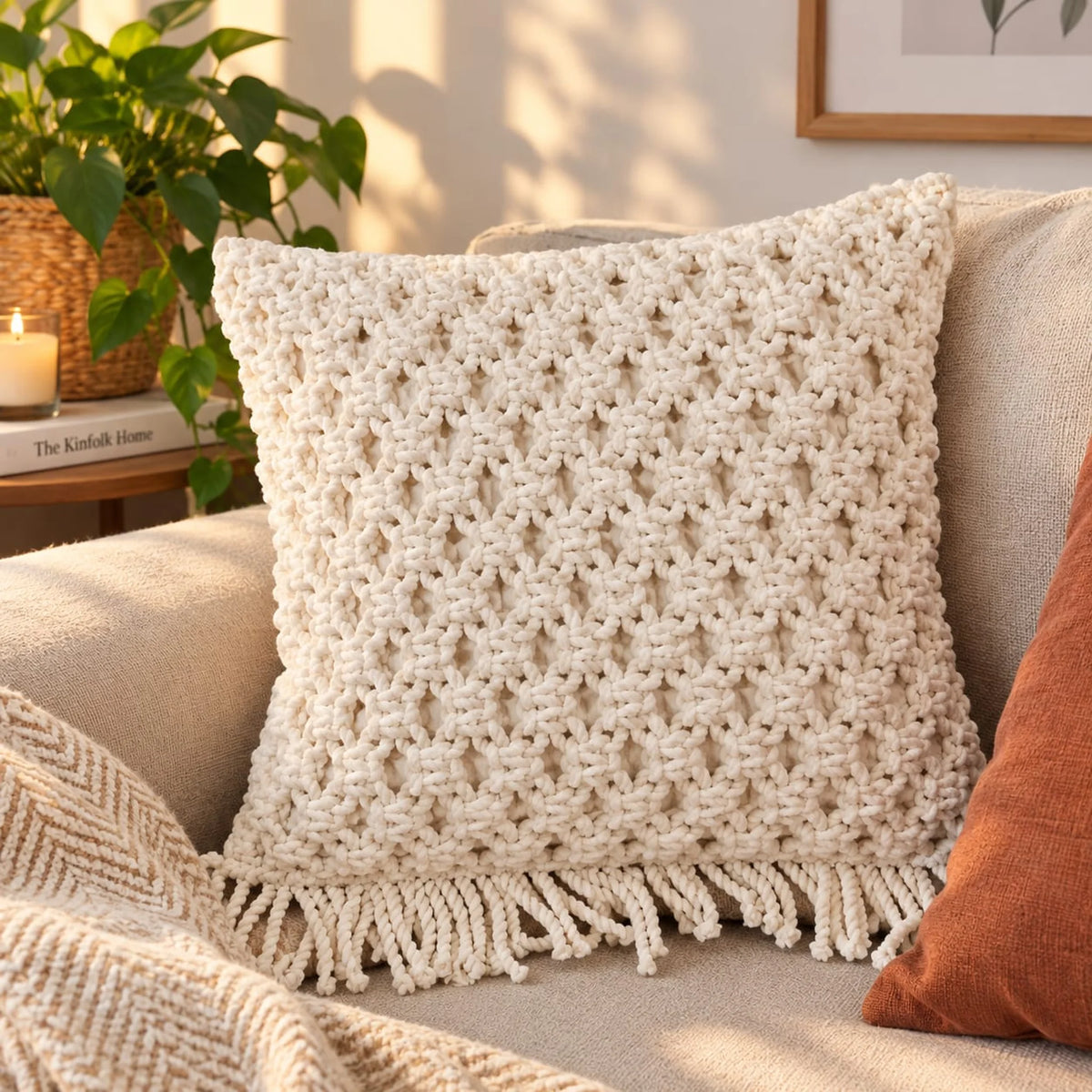 Pernă macramé