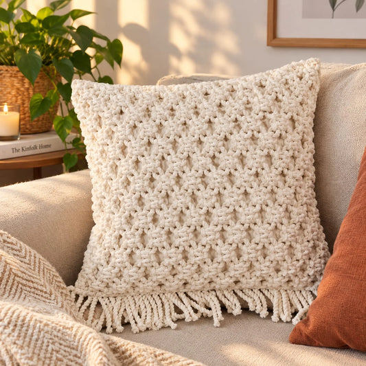 Pernă macramé